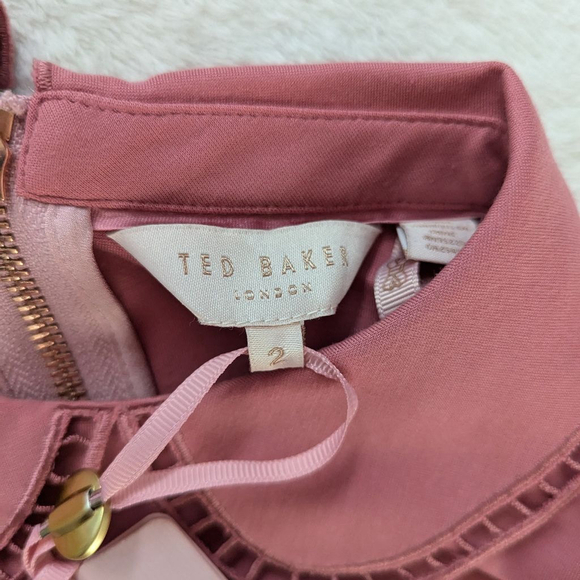 Ted Baker Pippiy Lace Ladder Pink Dress Pink - Ted Size 2 - New - Picture 12 of 16